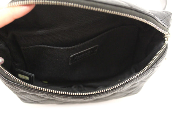 Chanel Black Small Quilted Caviar Leather Waistbag