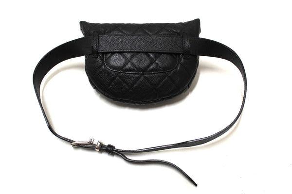 Chanel Black Small Quilted Caviar Leather Waistbag