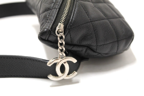 Chanel Black Small Quilted Caviar Leather Waistbag