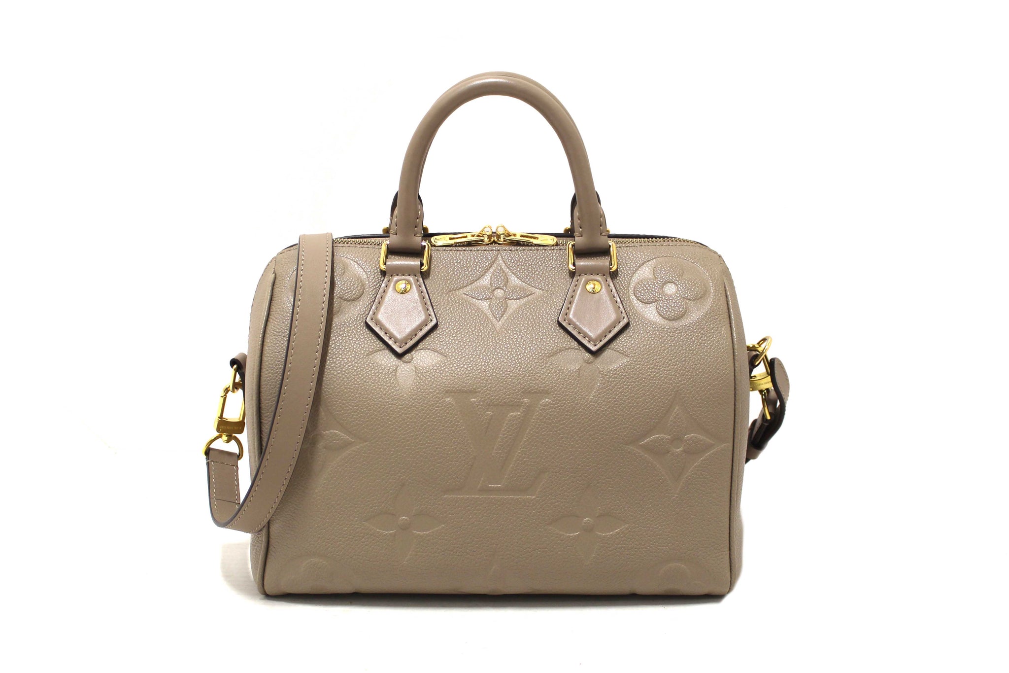 Louis Vuitton Turtledove Empreinte Leather Speedy 25 Bandouliere Crossbody Bag