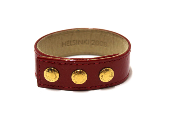 Louis Vuitton Red Vernis Leather VIP Snap Bracelet Helsinki 2008