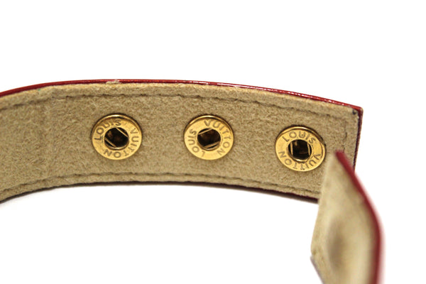 Louis Vuitton Red Vernis Leather VIP Snap Bracelet Helsinki 2008