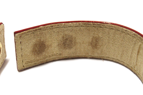 Louis Vuitton Red Vernis Leather VIP Snap Bracelet Helsinki 2008