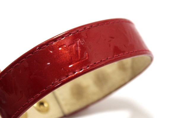 Louis Vuitton Red Vernis Leather VIP Snap Bracelet Helsinki 2008