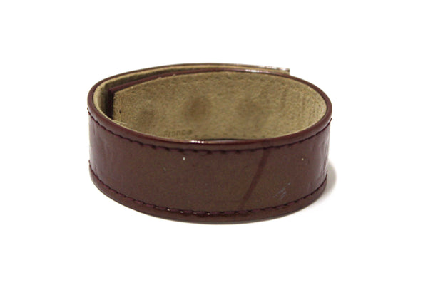 Louis Vuitton Burgandy Vernis Leather VIP Snap Bracelet Stockholm 2009