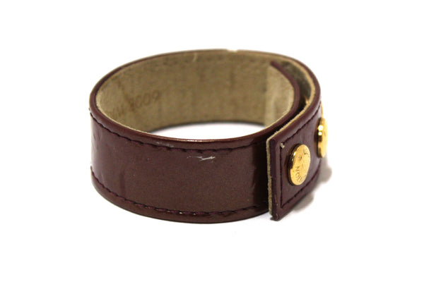 Louis Vuitton Burgandy Vernis Leather VIP Snap Bracelet Stockholm 2009