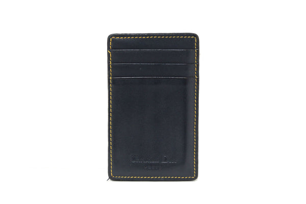 Christian Dior Oblique Navy Trotter Card Holder Wallet
