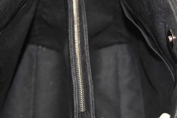 Chanel Black Quilted Caviar Leather Large Just Mademoiselle Bowling Bag