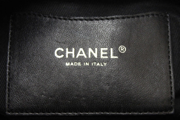 Chanel Black Quilted Caviar Leather Large Just Mademoiselle Bowling Bag