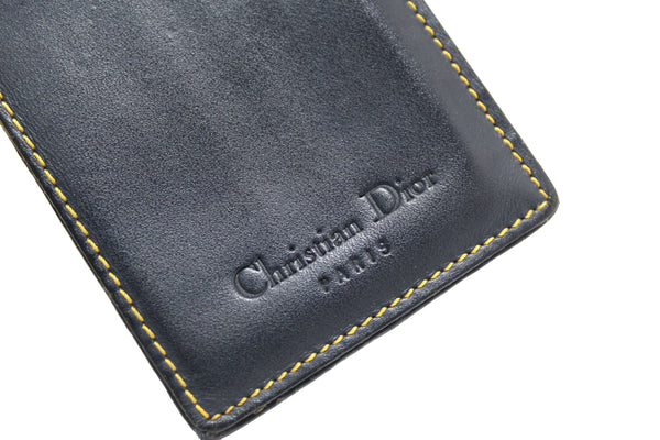 Christian Dior Oblique Navy Trotter Card Holder Wallet