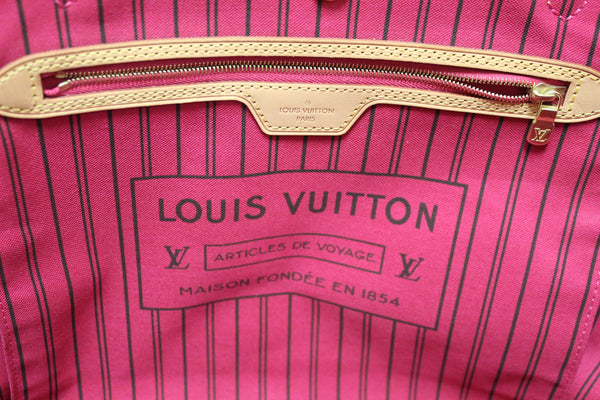 Louis Vuitton Classic Monogram Neverfull MM Tote Shoulder Bag