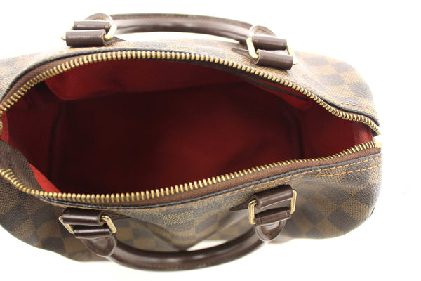 Louis Vuitton Damier Ebene Speedy 25 Hand Bag