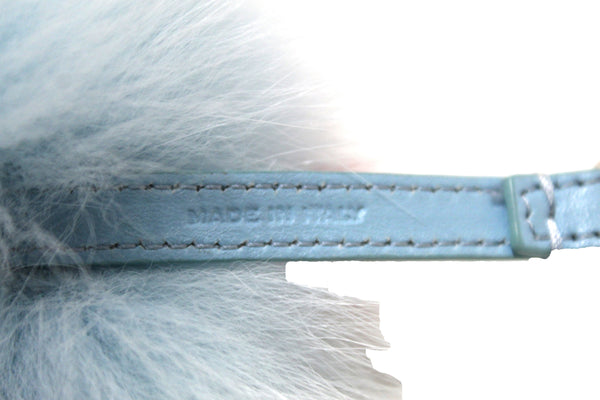 Fendi Blue/Red Fox Fur Pom-Pom Bag Charm