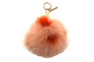 Fendi Light Pink/Orange Fur Pom-Pom Bag Charm