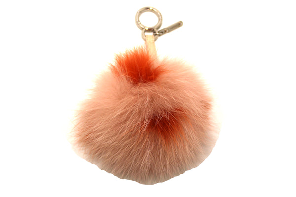 Fendi Light Pink/Orange Fur Pom-Pom Bag Charm