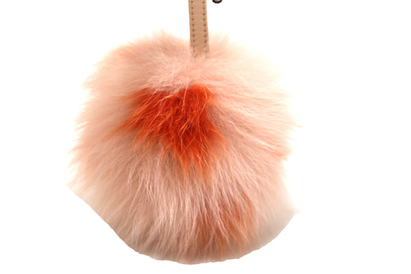 Fendi Light Pink/Orange Fur Pom-Pom Bag Charm