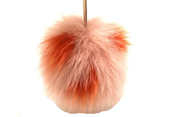 Fendi Light Pink/Orange Fur Pom-Pom Bag Charm