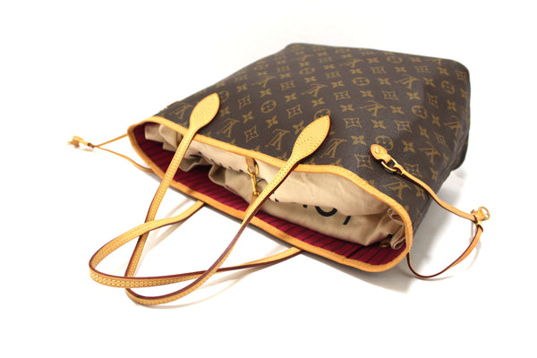 Authentic Louis Vuitton Classic Monogram Neverfull MM Tote Shoulder Bag