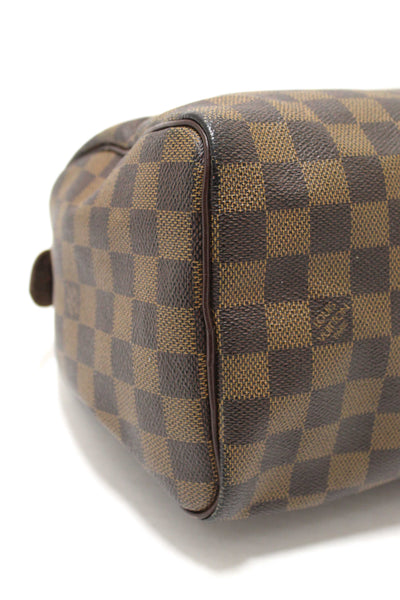 Louis Vuitton Damier Ebene Speedy 25 Hand Bag