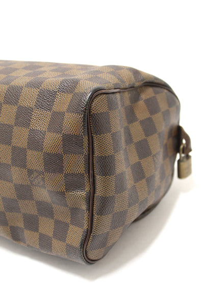 Louis Vuitton Damier Ebene Speedy 25 Hand Bag