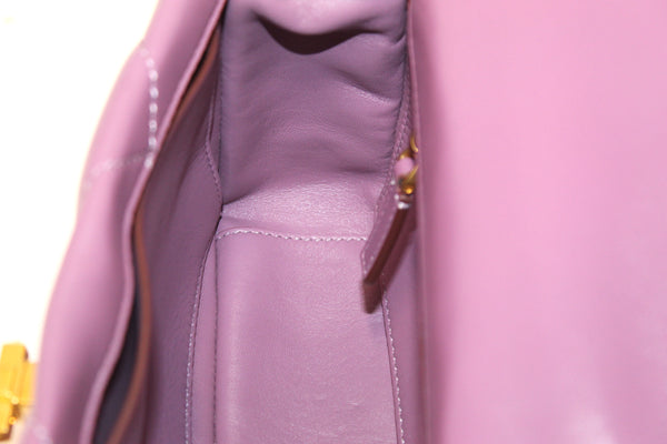 NEW Valentino Garavani Large Roman Stud Purple Nappa Leather Shoulder Bag