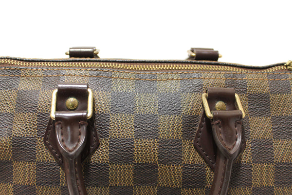 Louis Vuitton Damier Ebene Speedy 25 Hand Bag