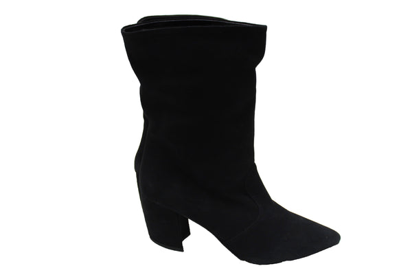 Prada NEW Prada Black Suede Leather Boots 37 | Italystation.com - Shop Now at italystation.com