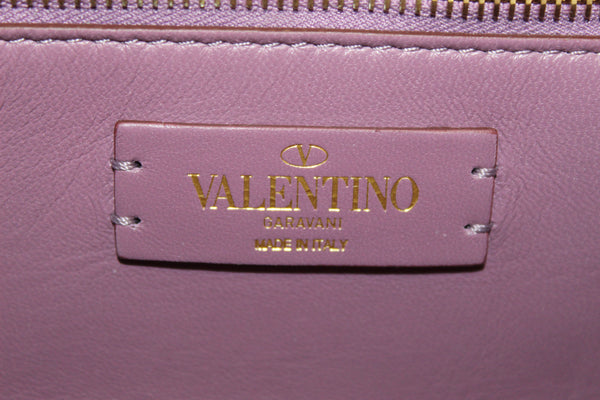 NEW Valentino Garavani Large Roman Stud Purple Nappa Leather Shoulder Bag