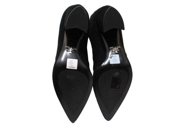 Prada NEW Prada Black Suede Leather Boots 37 | Italystation.com - Shop Now at italystation.com