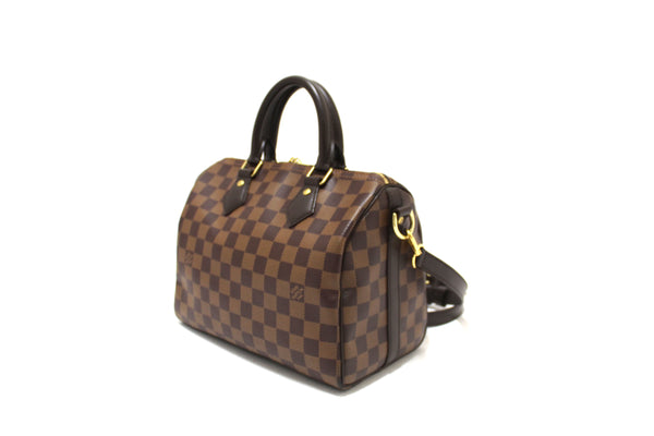 Louis Vuitton Damier Ebene Speedy 25 Bandouliere Bag