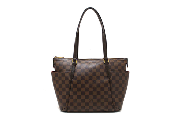 Louis Vuitton Damier Ebene Totally PM Shoulder Tote Bag
