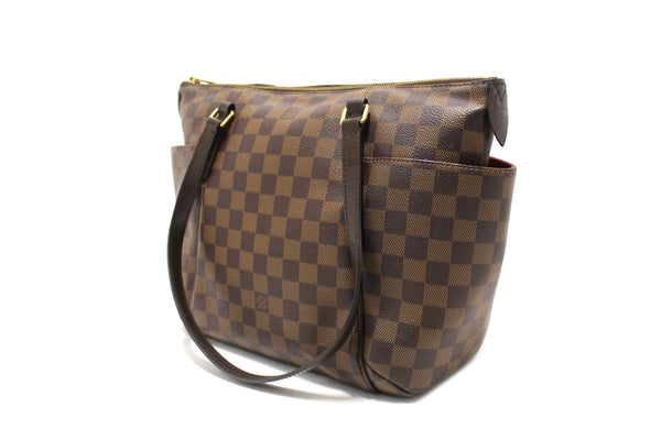 Louis Vuitton Damier Ebene Totally PM Shoulder Tote Bag