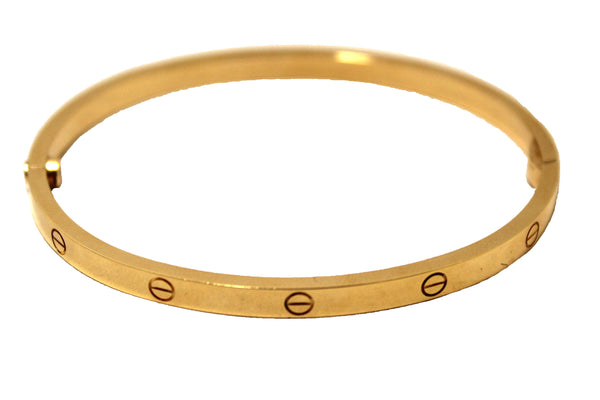 Cartier 18K Yellow Gold Small LOVE Bracelet Size 16