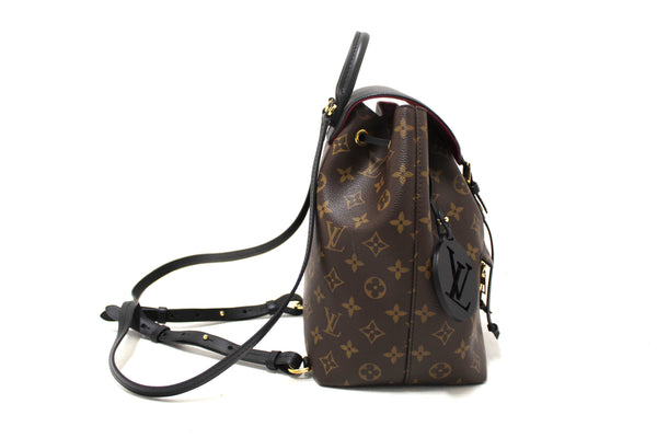 Louis Vuitton Classic Monogram with Black Leather Montsouris PM Backpack