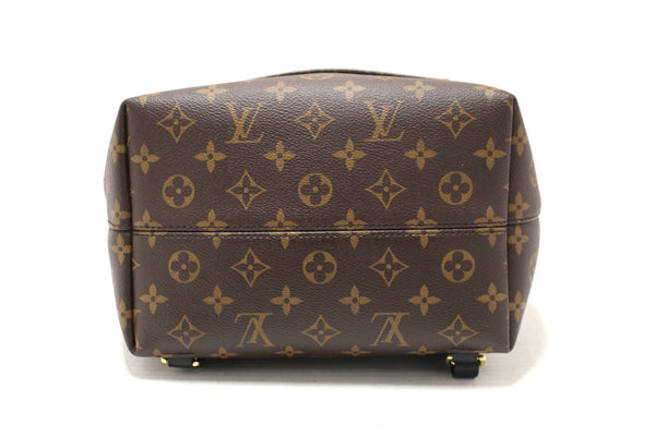 Louis Vuitton Classic Monogram with Black Leather Montsouris PM Backpack