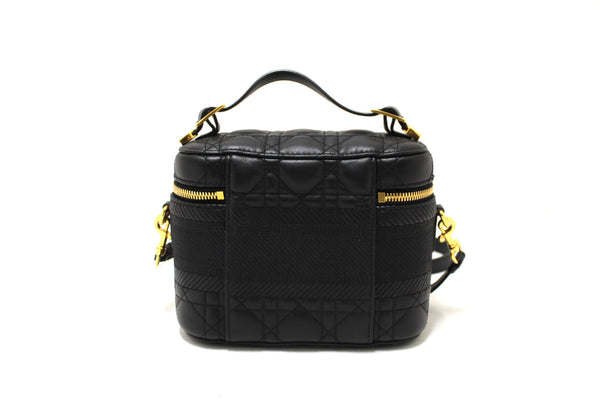 CHRISTIAN DIOR Christian Dior Black Lambskin Small Diortravel Vanity C | Italystation.com - Shop Now at italystation.com