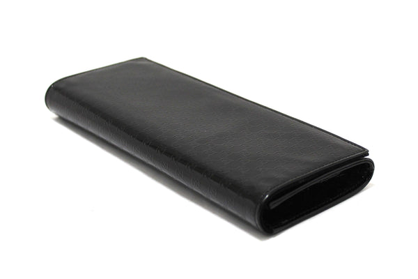 Gucci Black Patent MicroGuccissima Small Broadway Clutch