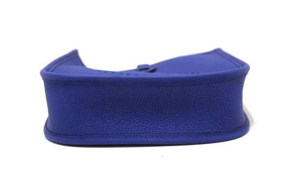 NEW  Hermes Blue Clemence Leather Evelyne 16 Amazone TPM Bag