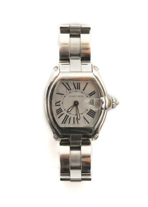 cartier stainless steel 31mm roadster quartz watch | Shop Now at Italystation.com