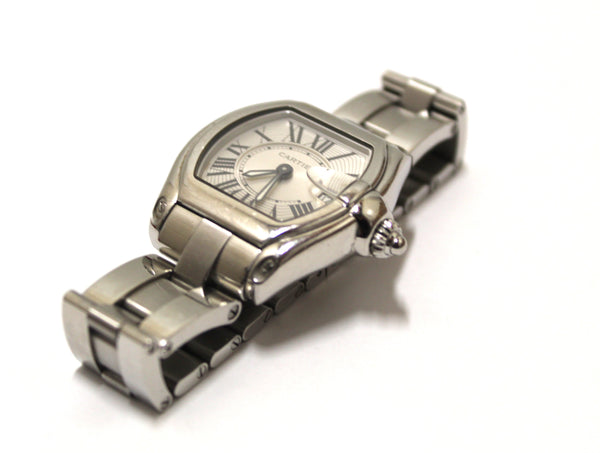 cartier stainless steel 31mm roadster quartz watch | Shop Now at Italystation.com