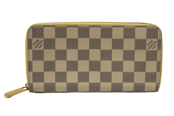 Louis Vuitton Damier Azur Canvas Zippy with Brown Interior Wallet