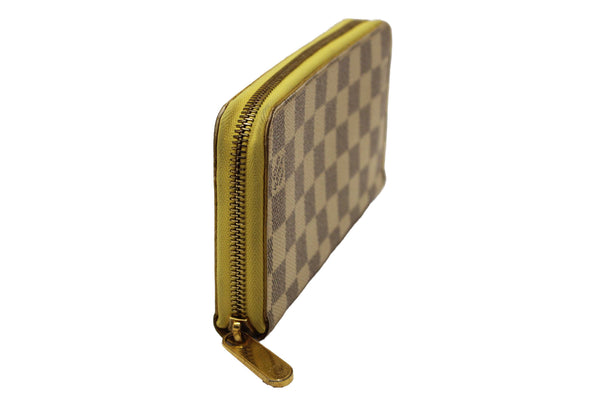 Louis Vuitton Damier Azur Canvas Zippy with Brown Interior Wallet
