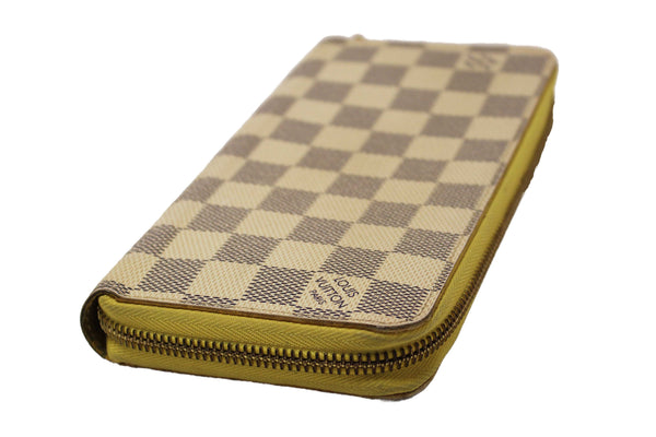 Louis Vuitton Damier Azur Canvas Zippy with Brown Interior Wallet