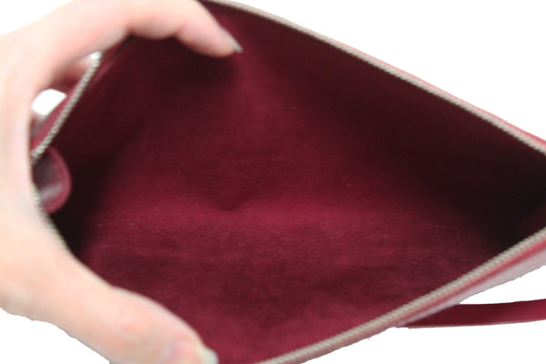 Louis Vuitton Fuchsia Epi Leather Pochette Clutch Bag