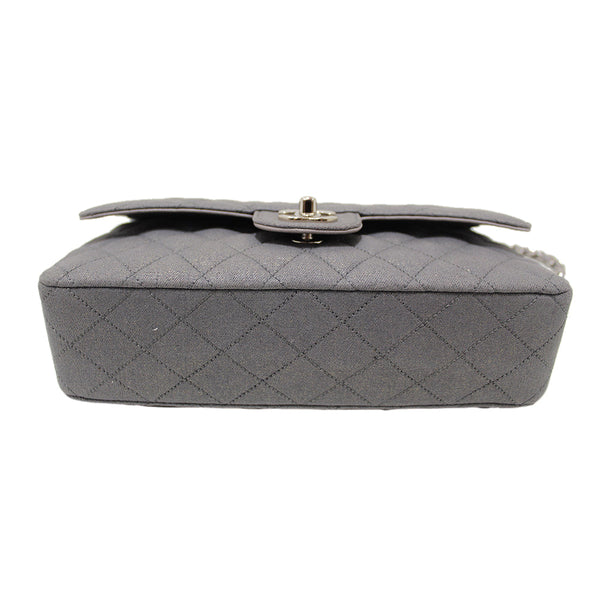 Chanel Grey Glitter Canvas Medium Classic Flap Shoulder Chain B | Italystation.com - Shop Now at italystation.com