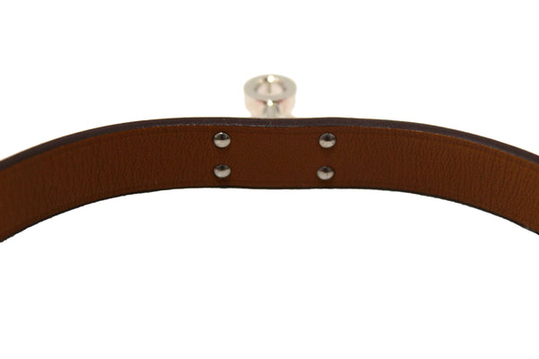 Hermes Pink Goatskin Leather Mini Kelly Double Tour Bracelet