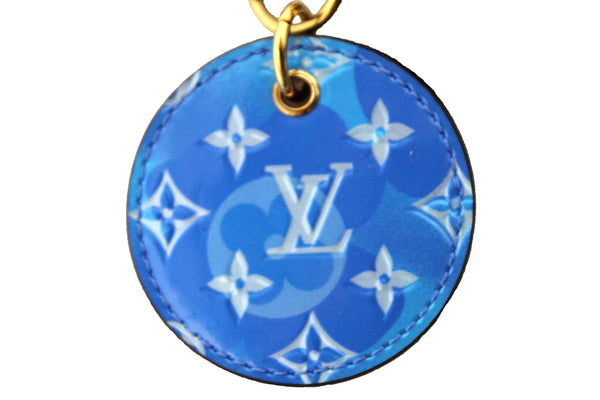 Louis Vuitton Blue/Pink Vernis Leather Valentine Heart Bag Charm Key Ring