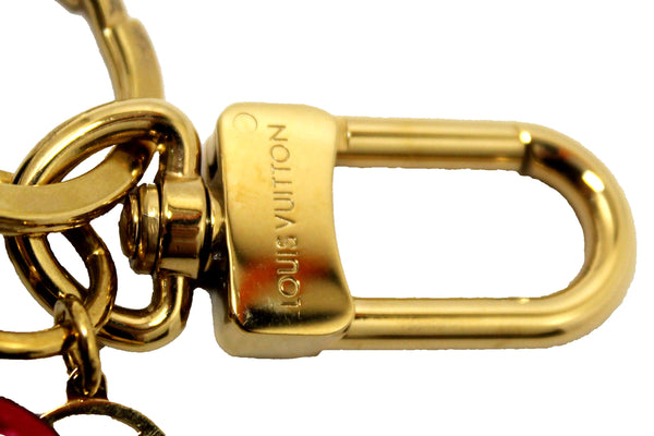 Louis Vuitton Blue/Pink Vernis Leather Valentine Heart Bag Charm Key Ring