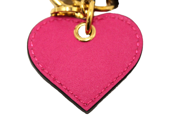 Louis Vuitton Blue/Pink Vernis Leather Valentine Heart Bag Charm Key Ring