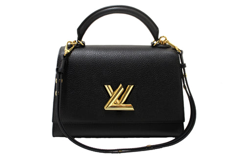 Louis Vuitton Black Taurillon Leather Twist One Handle MM Bag
